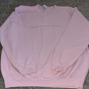 Gildan Pink NYC Crewneck Sweater